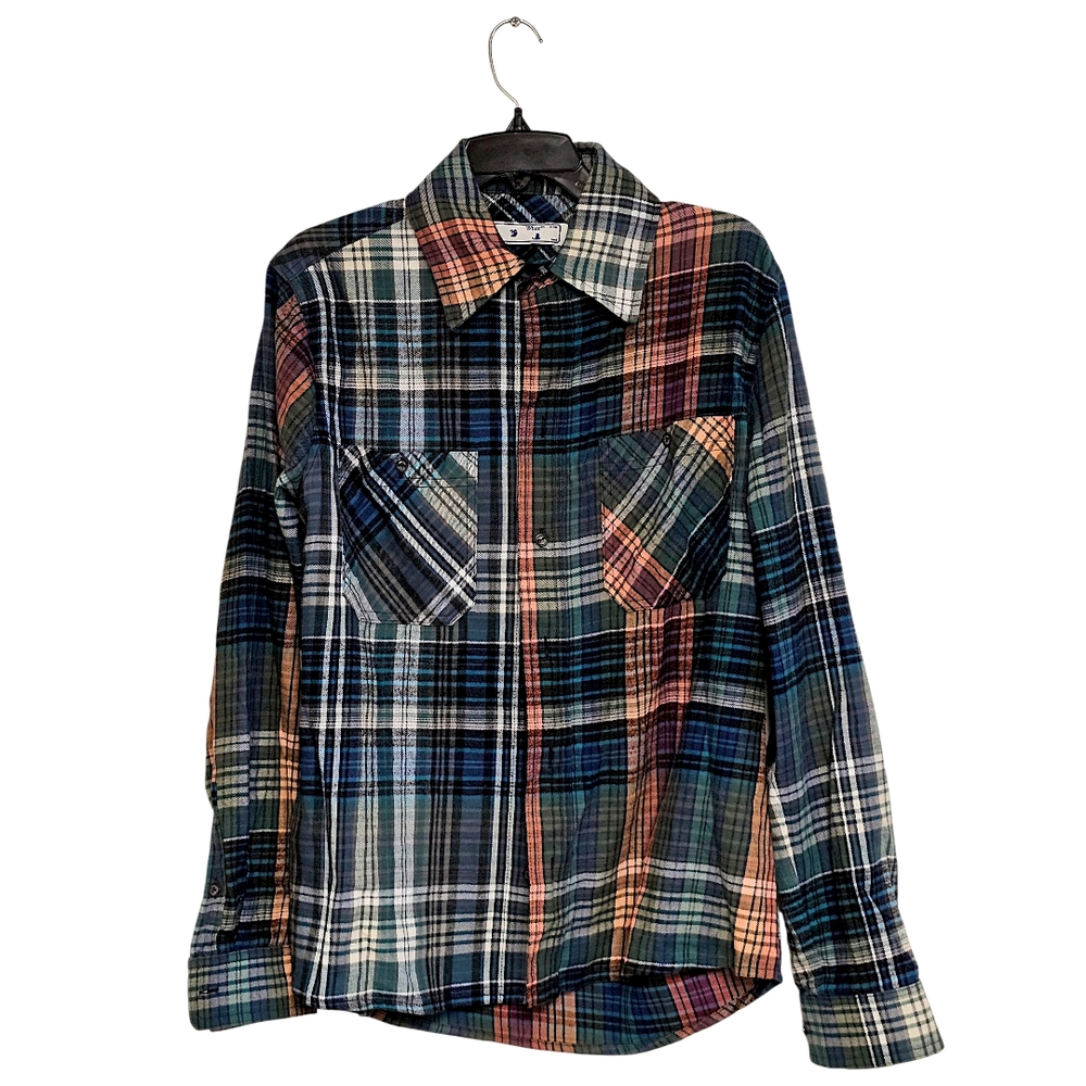 Off-White Men's Multicolor Plaid Button Down Shirt